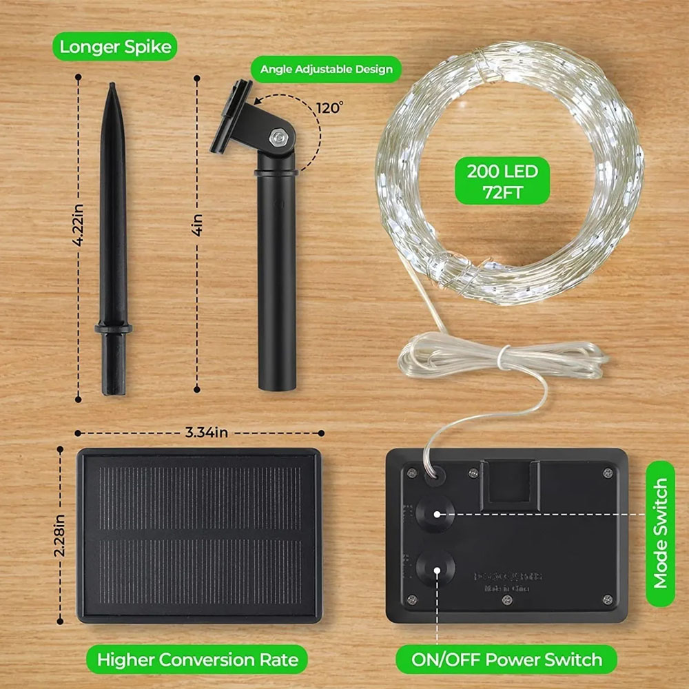 Vista 3 de LUZ SOLAR NAVIDEÑA 100 LUCES CAJA